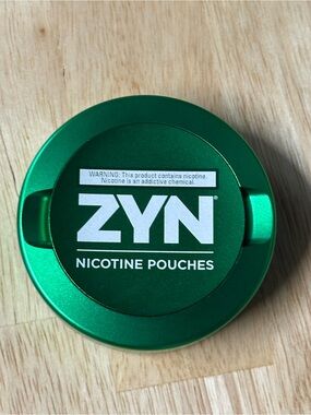 OFFICIAL green anondized ZYN Nicotine Pouches Metal Tin *just tin*
